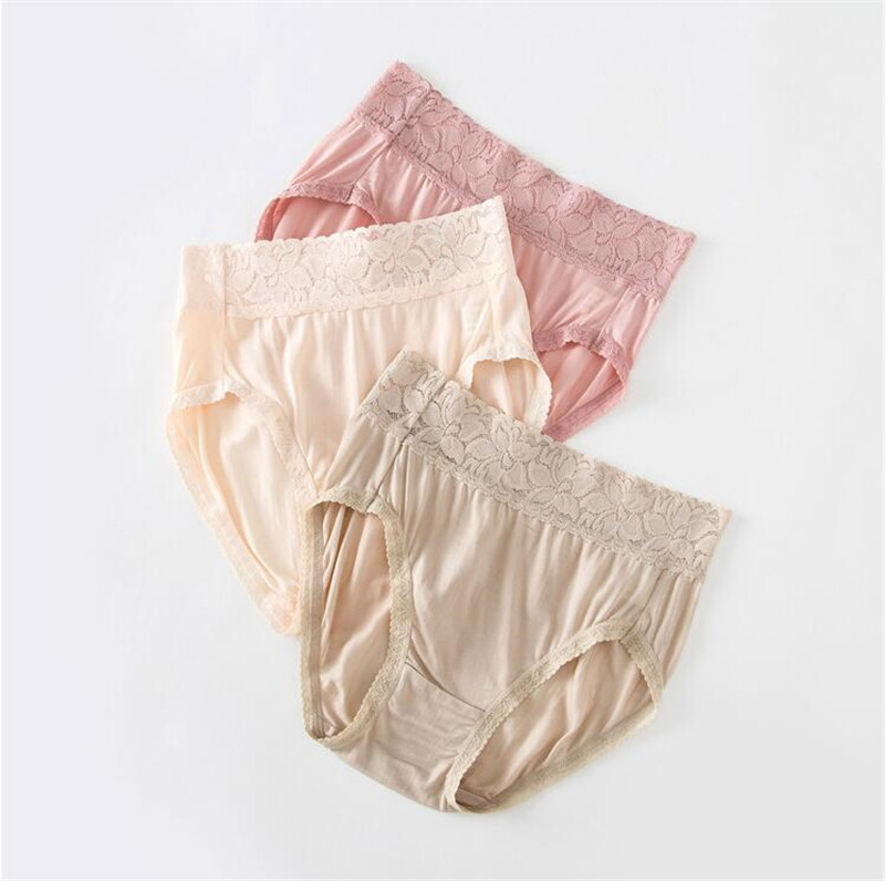 2 Pairs/lot 100% Mulberry Silk Underwear For Women Briefs Thin Silk Lady Panties