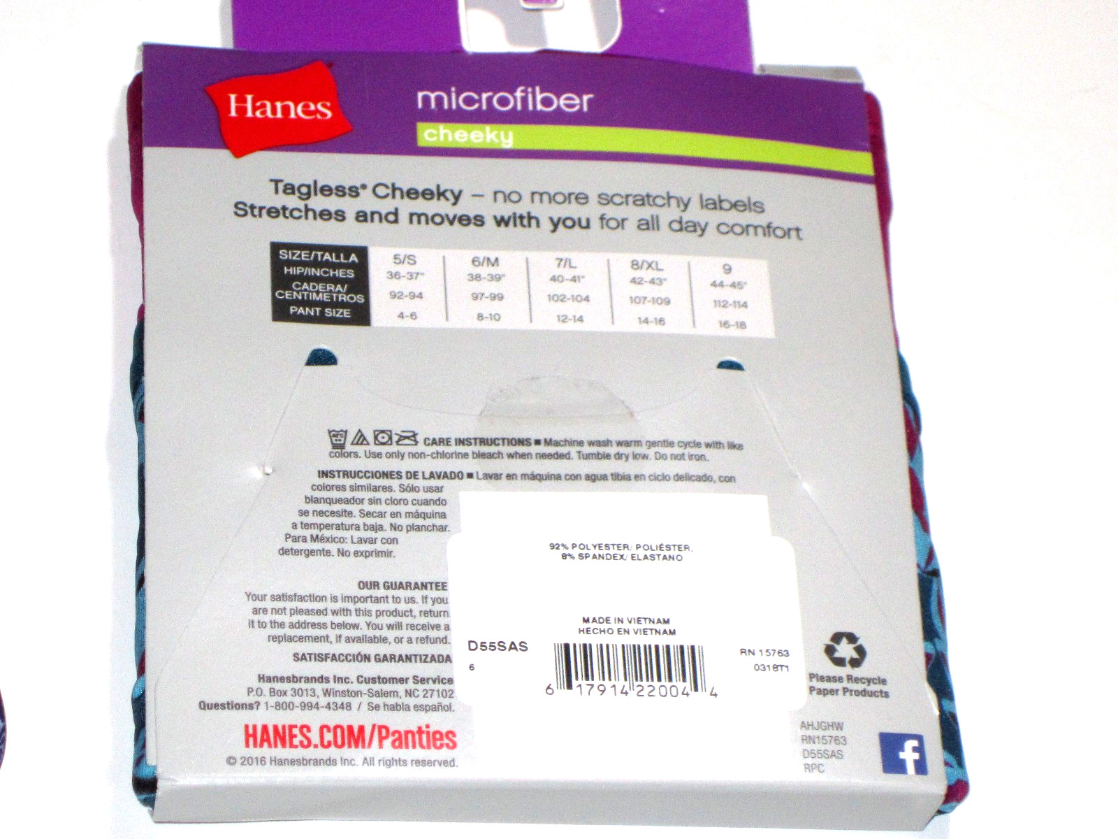 4 Panties Size 7 HANES Microfiber Cheeky Hipsters Tagless Smooth Stretch