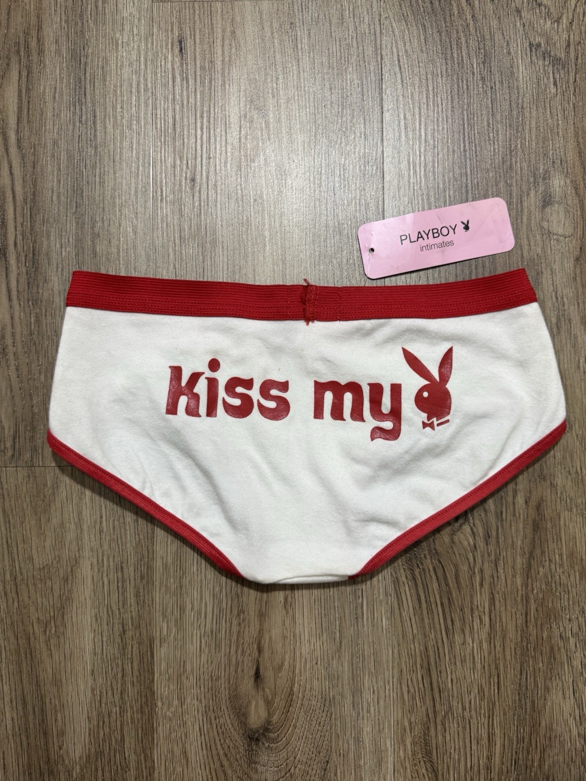Y2K Vintage Playboy Kiss My Bunny Head Briefs Underwear Size S