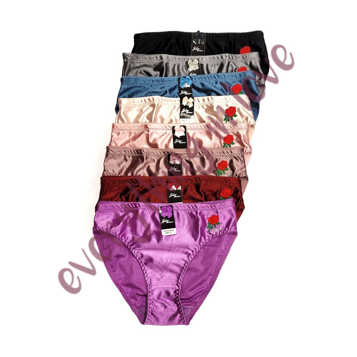 Women High Cut Full Coverage Comfort Satin Shiny Silky Bikini Panties Underwear