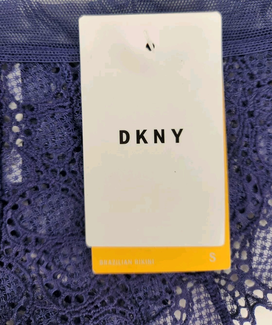 DKNY Women’s SUPERIOR LACE BRAZILIAN Panties Cheeky Blue Lingerie Bikini S
