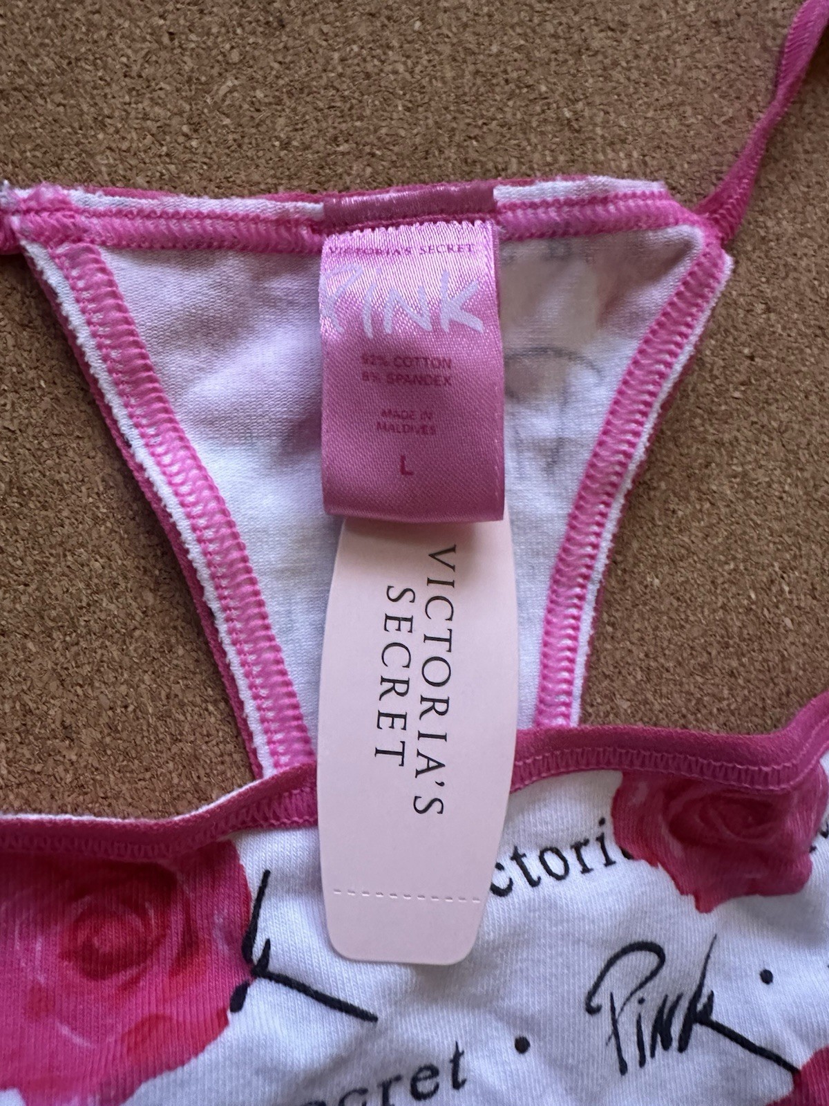 Vintage Victoria’s Secret String Bikini Thong Brand New Rare Printed Large