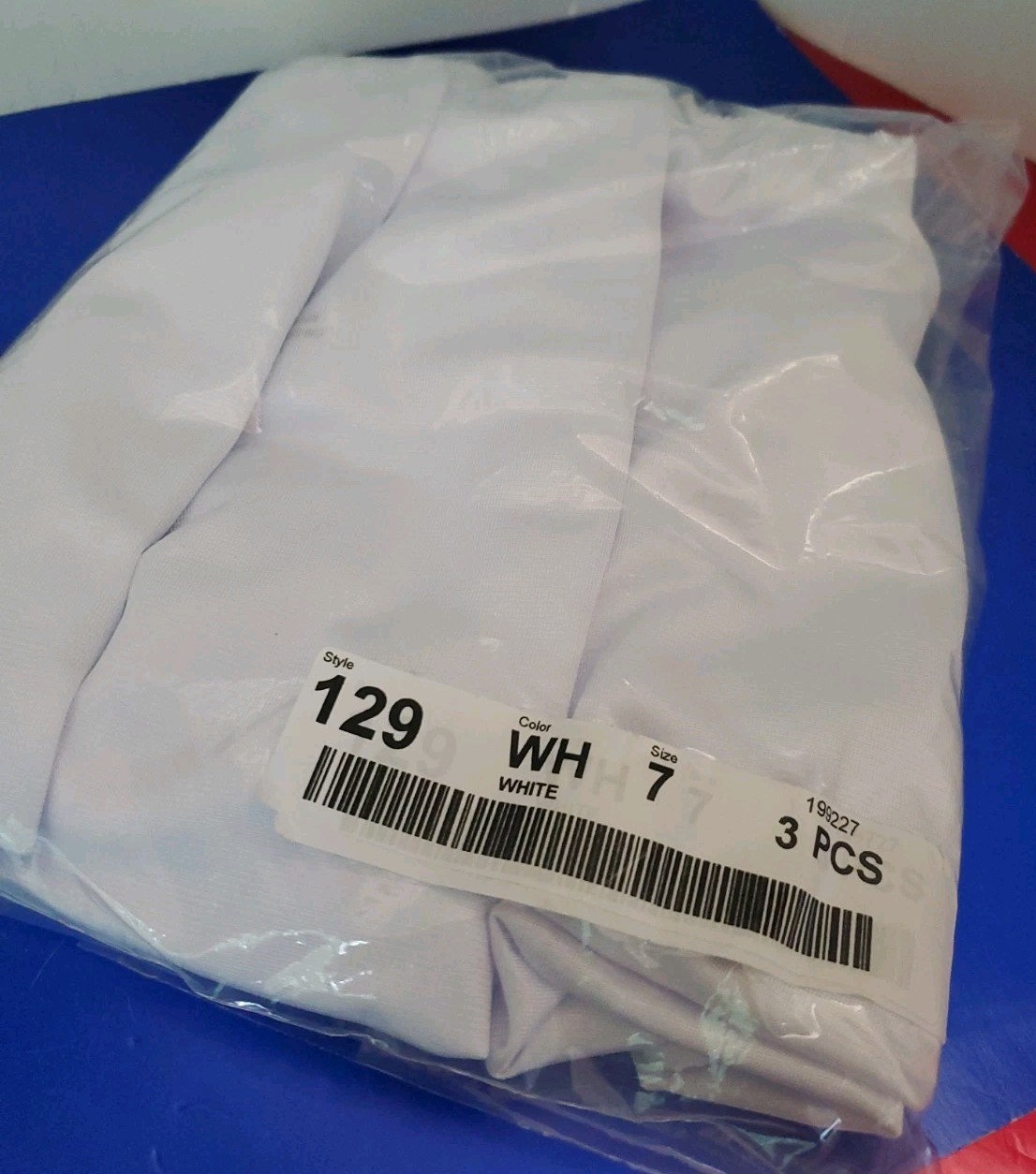 National Style 129 Nylon Brief Panties White Size 7 New 3 Pack