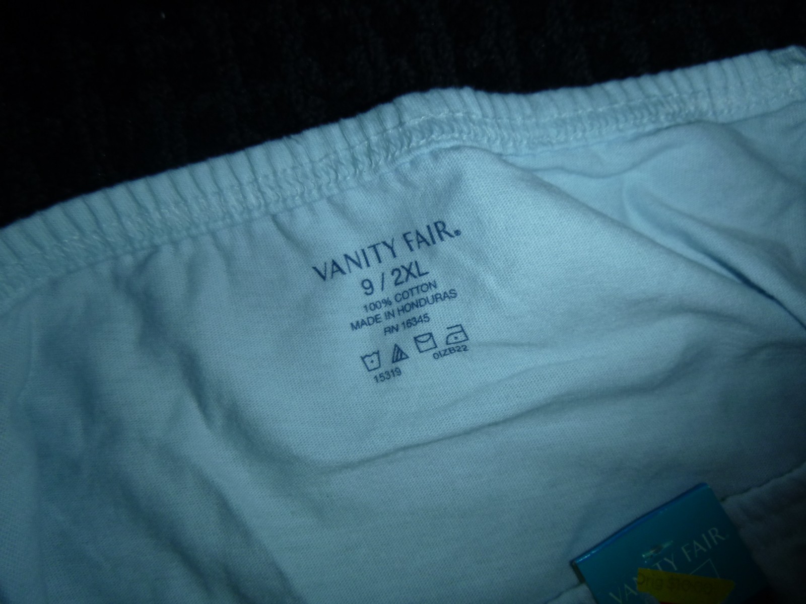 2 NWT Vanity Fair Perfectly Yours Cotton Brief #15319 pink & Blue Sz 9 / 2XL