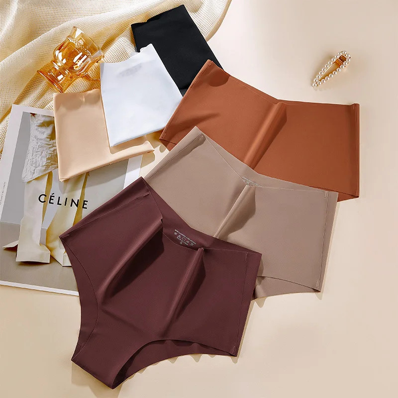 High Waist Seamless Panties Women’s Breathable Soft Underwear S 3XL 3 Pcs