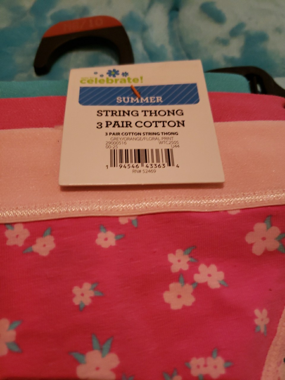 1 CELEBRATE! SUMMER 3-PACKS STRING THONG PANTIES SIZE MEDIUM (8-10) NWT