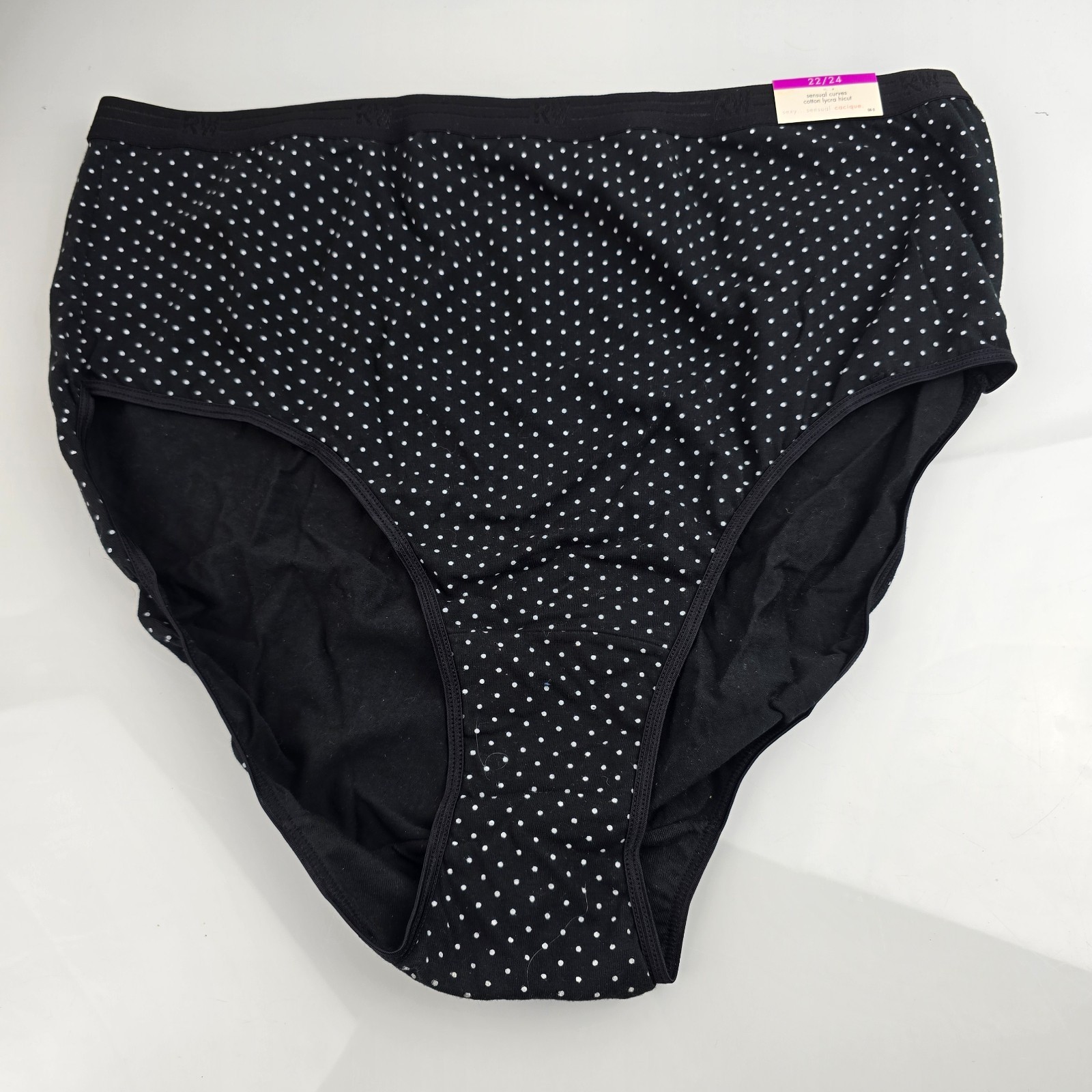 Lane Bryant Cacique Sensual Curves Cotton Lycra HiCut Panties Briefs Dots 22/24