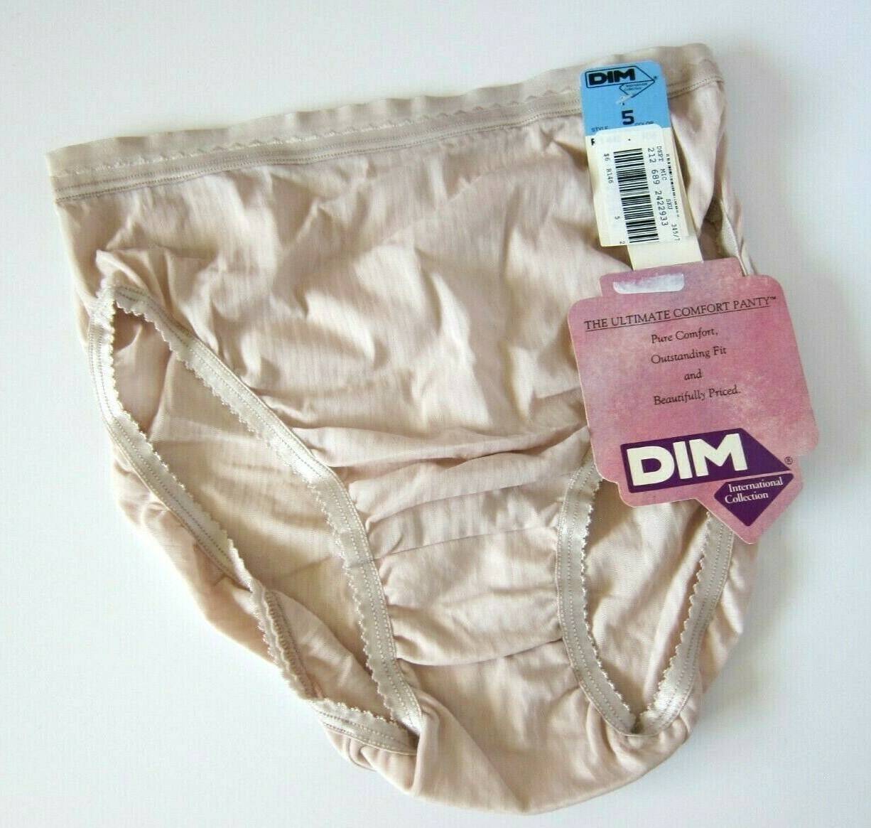 NEW DIM international VINTAGE 90s Silky Stretch High Leg Brief Panties SMALL