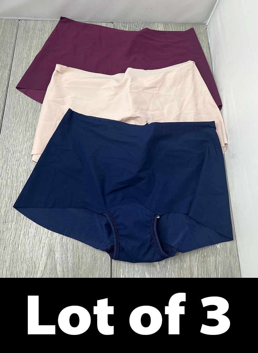 Lot/3 Hanky Panky 6J1281B Womens BreatheSoft Boyshort, DCHR, DNDL, BCRM Size S