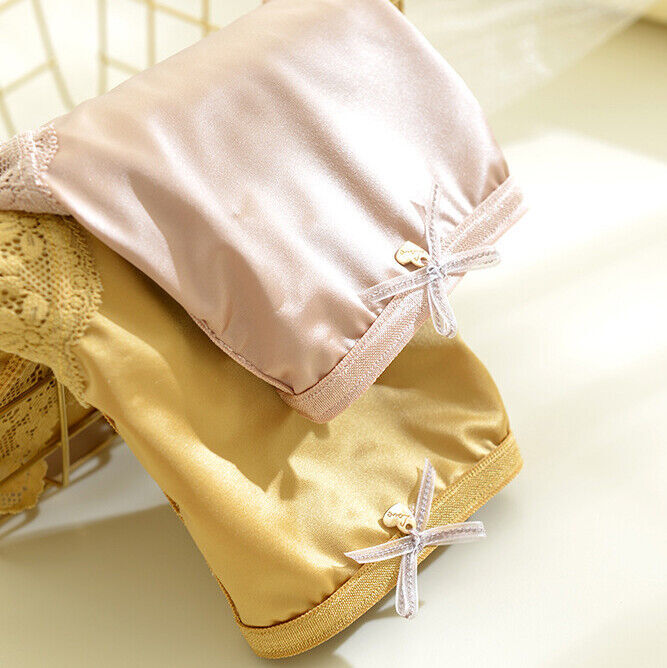 1/6Pack Lot Womens Seamless Silky Satin Panties Briefs Underwear Lady Lingeries*