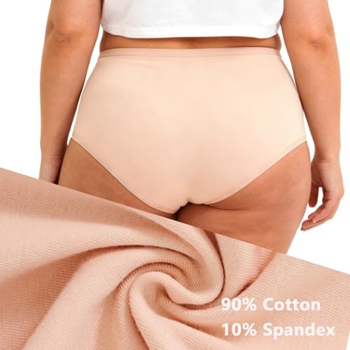 Womens Underwear Cotton Panties Plus Size XL-5XL 3X-Large 6 Polka Dot Panties