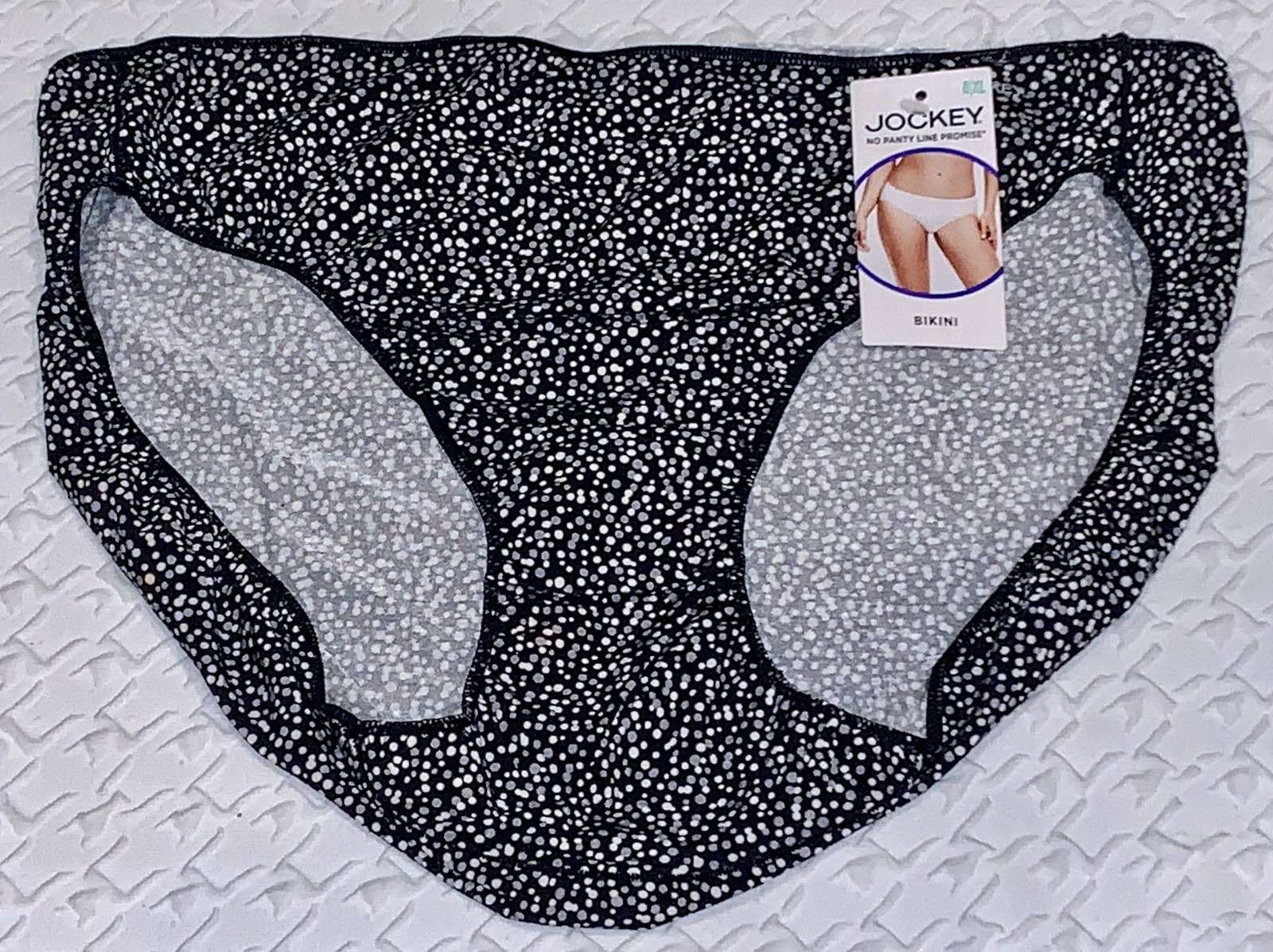 JOCKEY No Panty Line Promise Basic Dots Black White Grey Bikini Panty Women XL 8