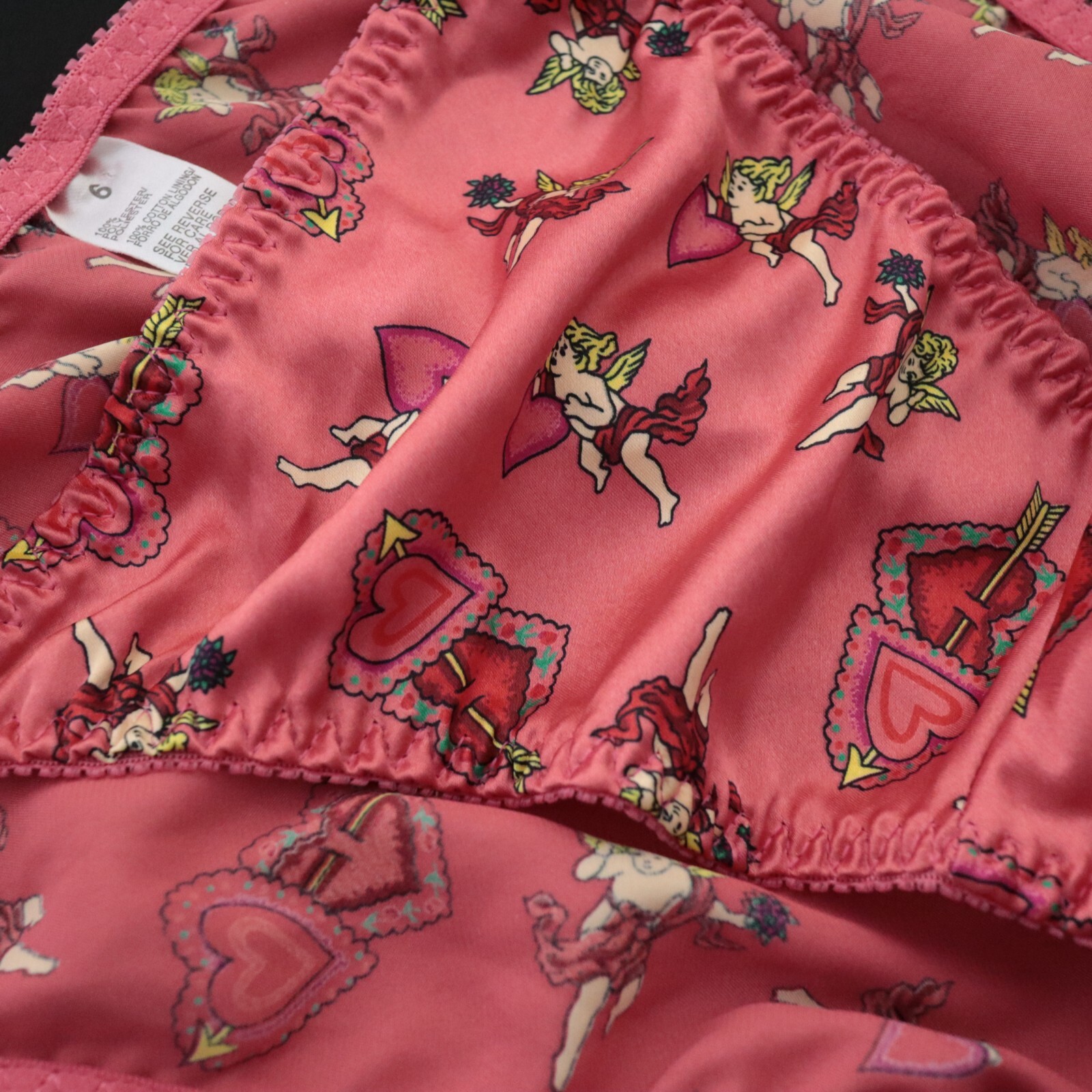 NEW Delicates VTG JC Penney Polyester Satin String Bikini Panty MEDIUM