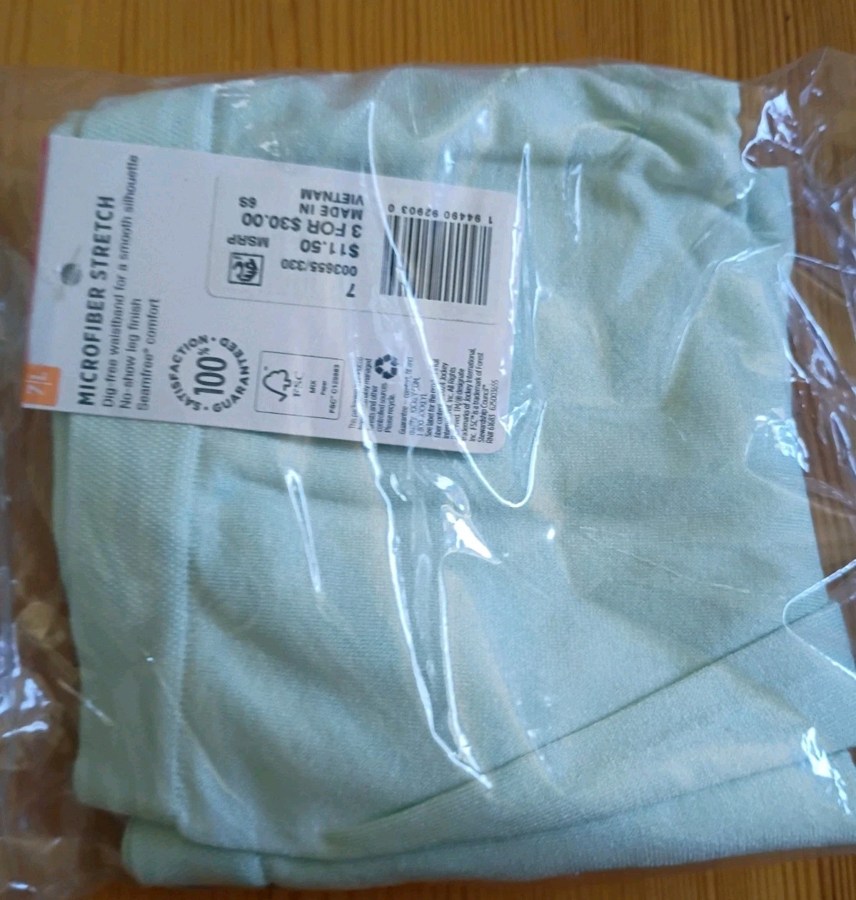 (NWT) 3 Pairs JOCKEY Women’s Smooth & Shine Briefs Panties 7L Mint #3655 Free SH
