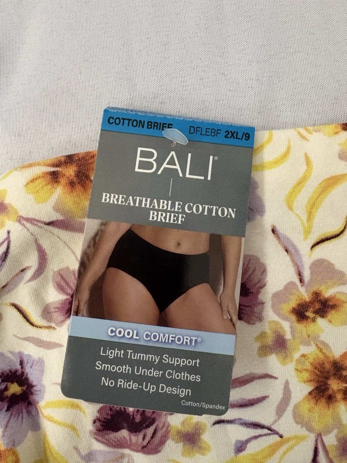 NEW Bali Breathable Cotton Briefs Panty DFLEBF Womens Panty Size 2XLarge 2 Pair