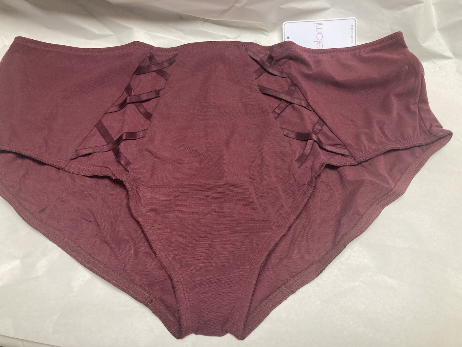 ELOMI Sachi Full Brief Cabernet EL4366 Size 3XL