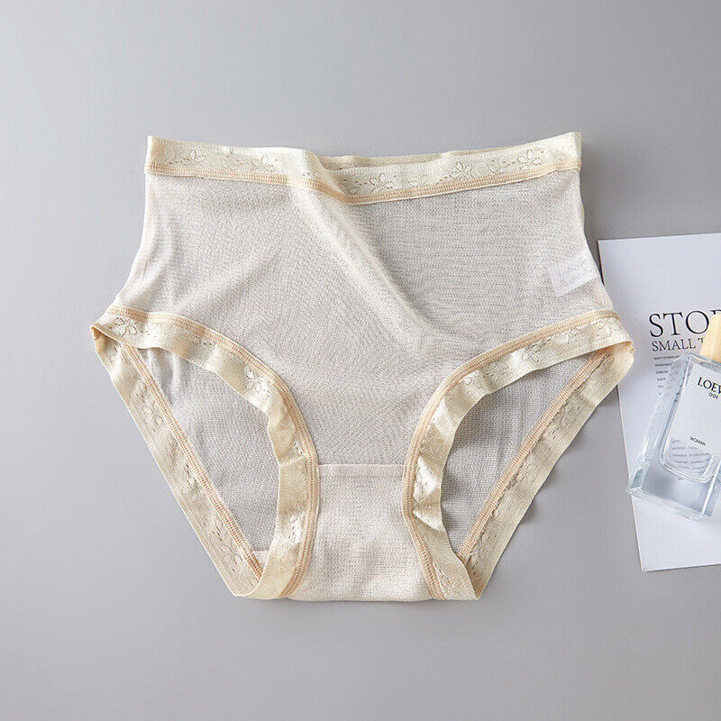 2 Pairs Mulberry Silk Underwear Women Briefs Thin Silk Panties 2 Layers Crotch