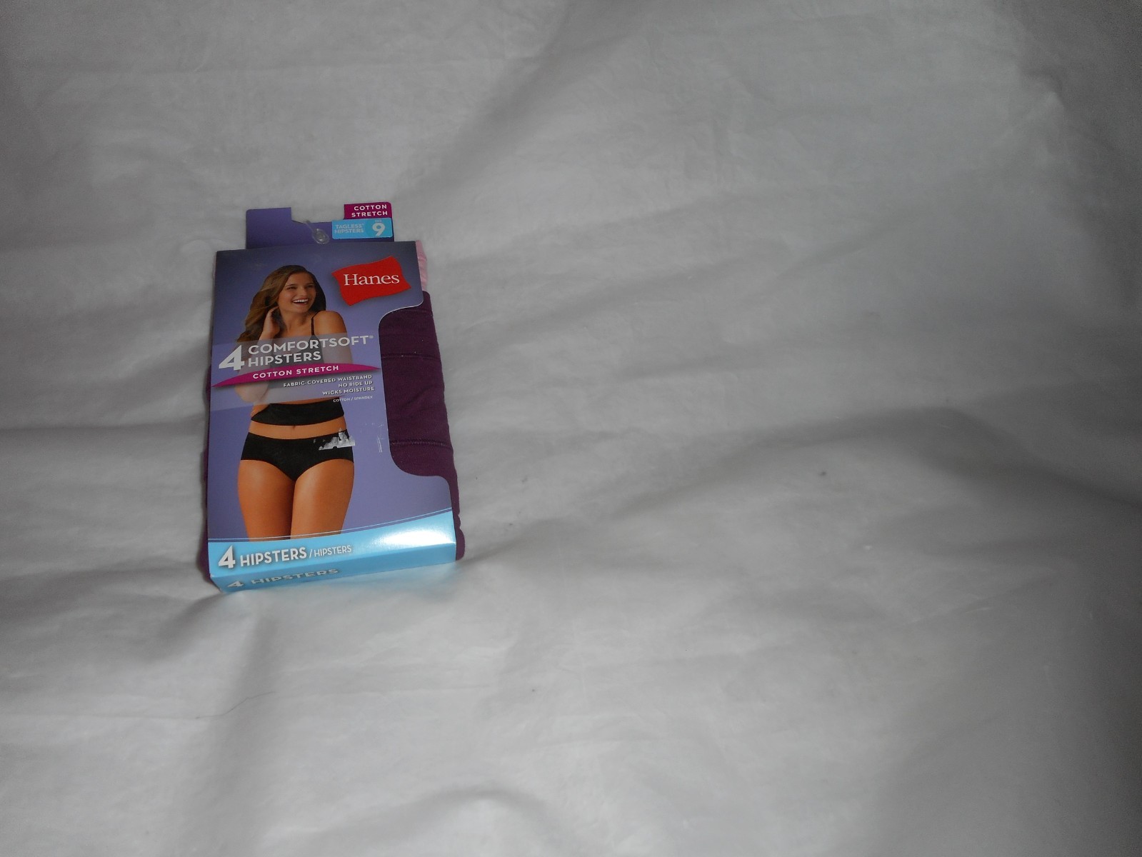 Hanes 4 Pack Comfortsoft Burgandy Hipster Women’s Cotton Stretch Panty Size 9