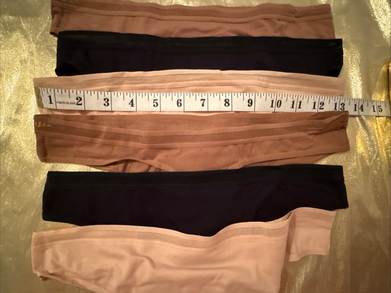 NEW 6 Pack Auden Cotton Blend Thong Panties Colors Shown Size Medium (8-10)