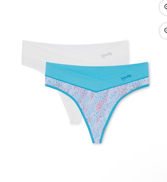 Kindly Women’s Size 3XL 22 Comfort Stretch 2-Pack Thong Panties