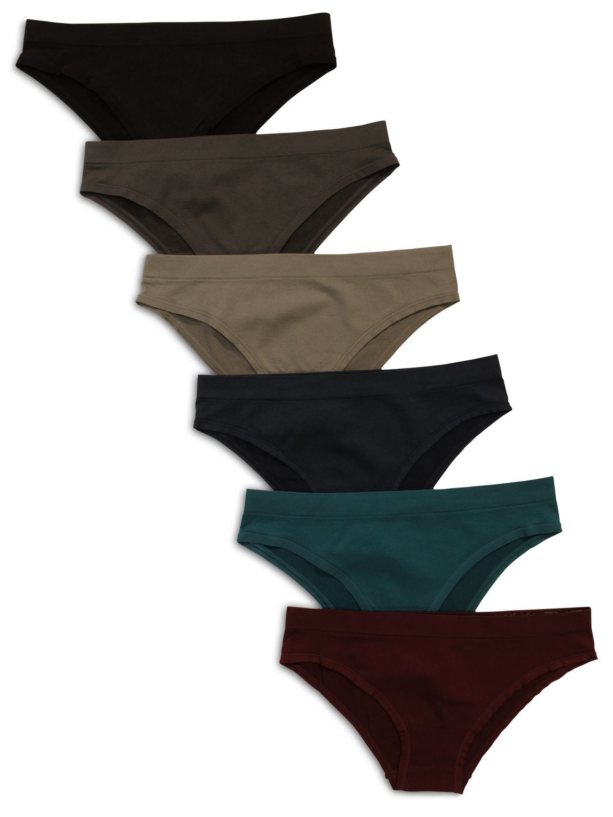 Kalon Women’s 6-Pack Cheekini Bikini Soft Stretch Panties