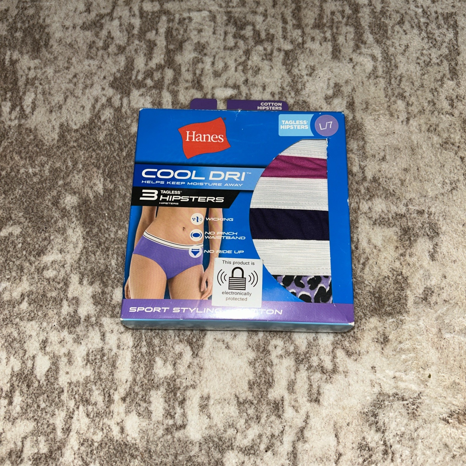 Hanes XL Size 8 Women’s Hipster Panties Tagless 3ct Package New