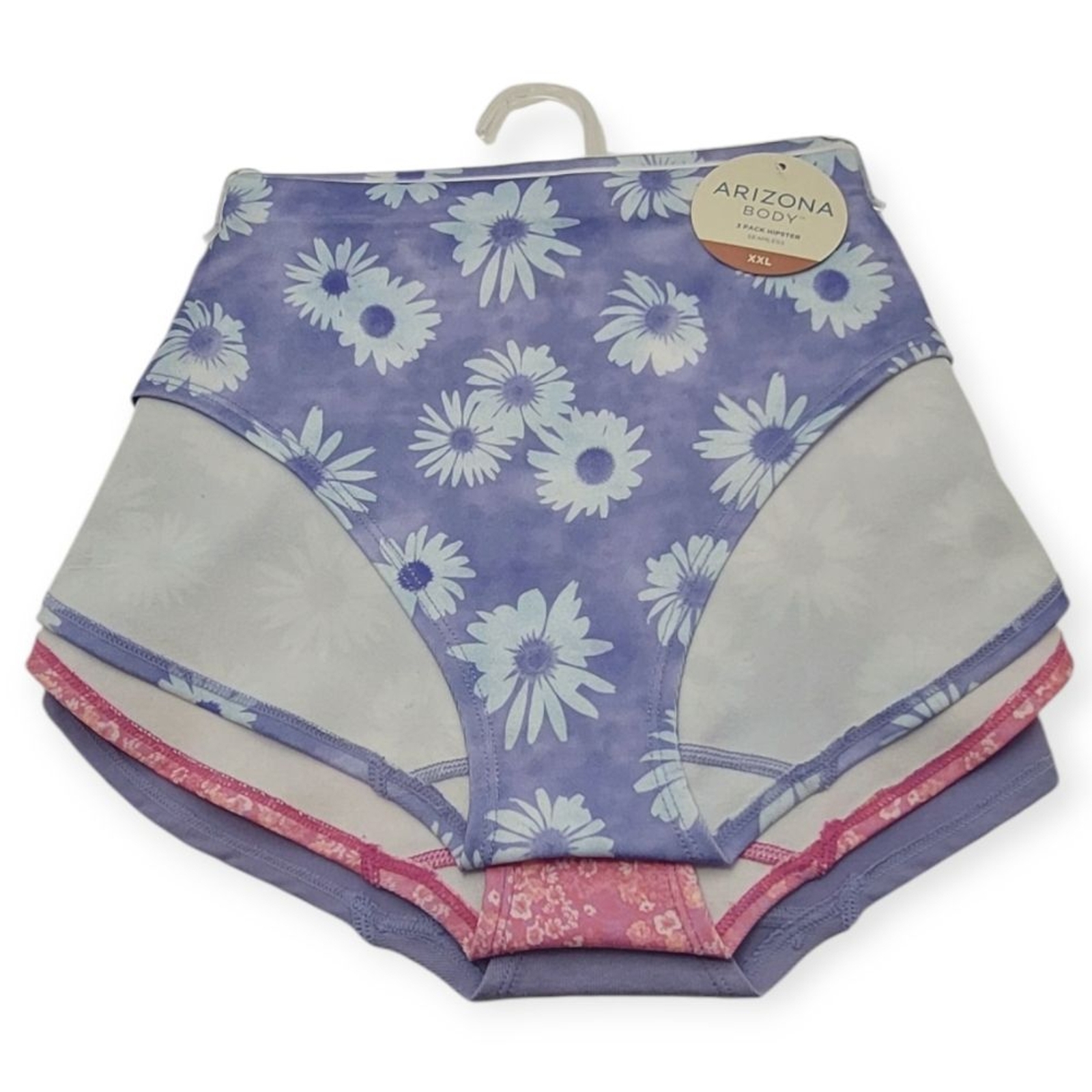 Arizona Body 3 Pack Hipster Seamless Panty Women’s Size XXL Panties Pink Purple
