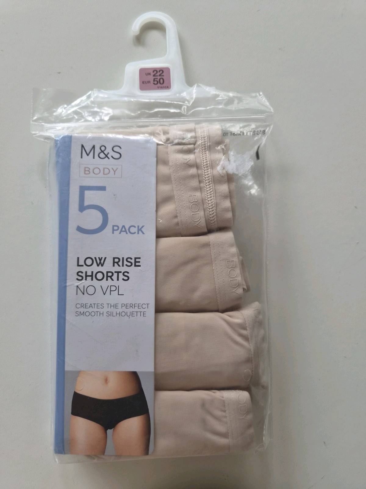 M&S SIZE 22 LOW RISE SHORTS KNICKERS BEIGE NUDE 4 PAIRS NEW MARKS AND SPENCER