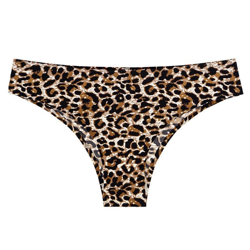 Silk Sexy Knickers Animal Print Print Low-Rise Panty Leopard Ladies Thongs