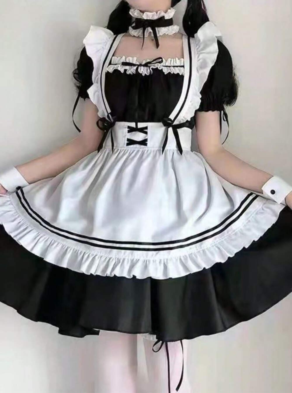 French Maid Costume set cosplay Fancy Dress Women Outfit size M / UK 10 sissy