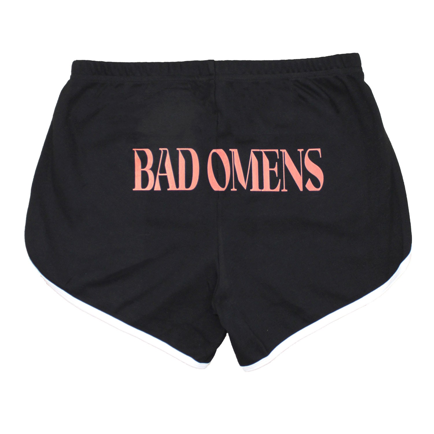 Women’s Bad Omens Pink Logo & Symbols (Rockabilia Exclusive) Booty Shorts Large