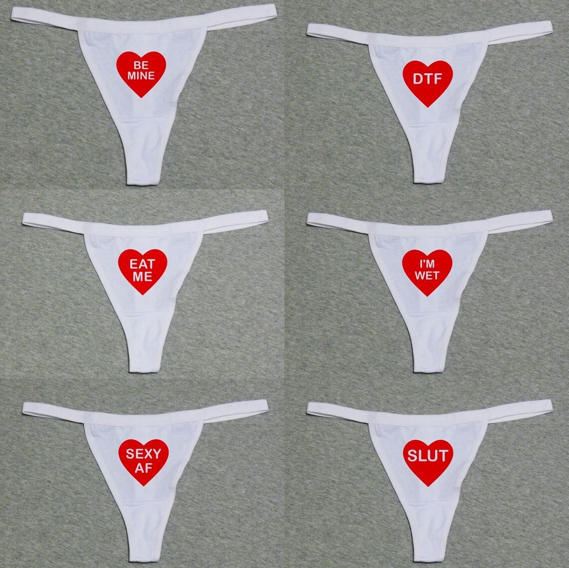 Valentine’s Day Funny Candy Heart Cosplay Sexy Party Slut G-String Thong