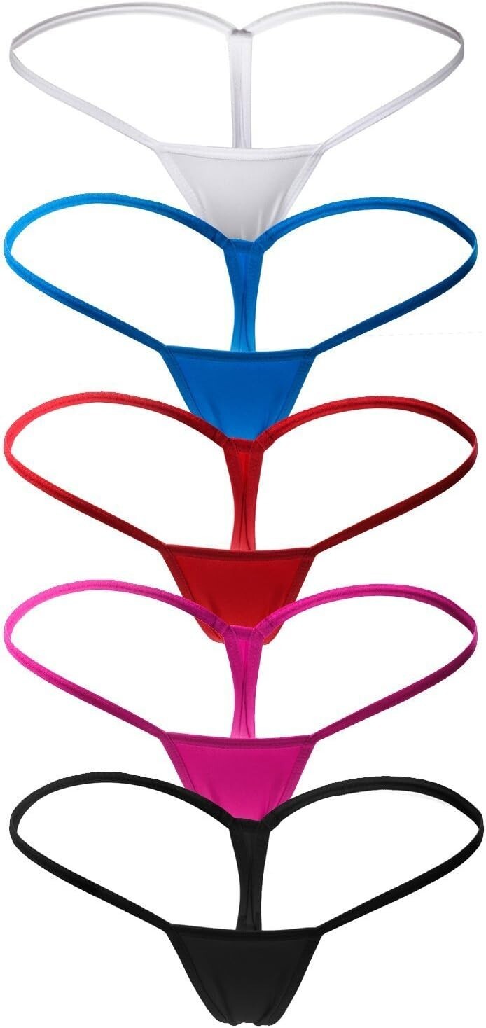 Stylish Women’s Low Rise G-String Panty with Minimal Coverage – 1 or 5 Pack