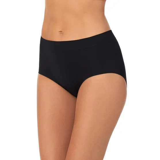 Carole Hochman Ladies Seamless Brief 5 Pack Black and Nude Silky Soft