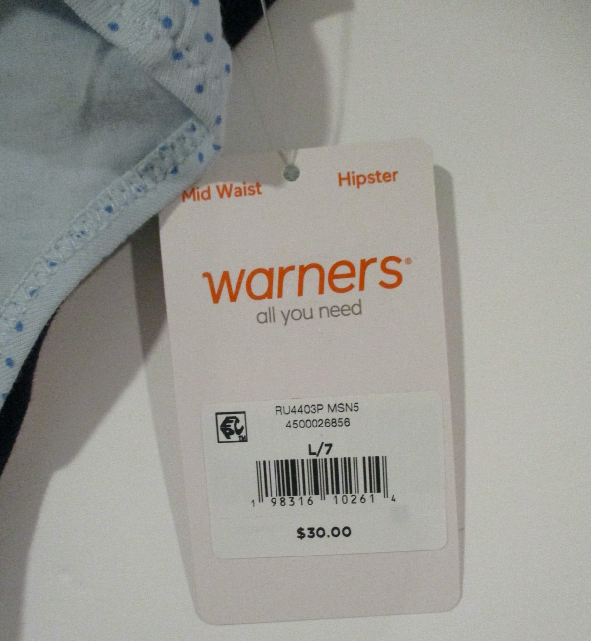 Warners Hipster soft stretch-cotton blend panties 3-Pack size 7/L