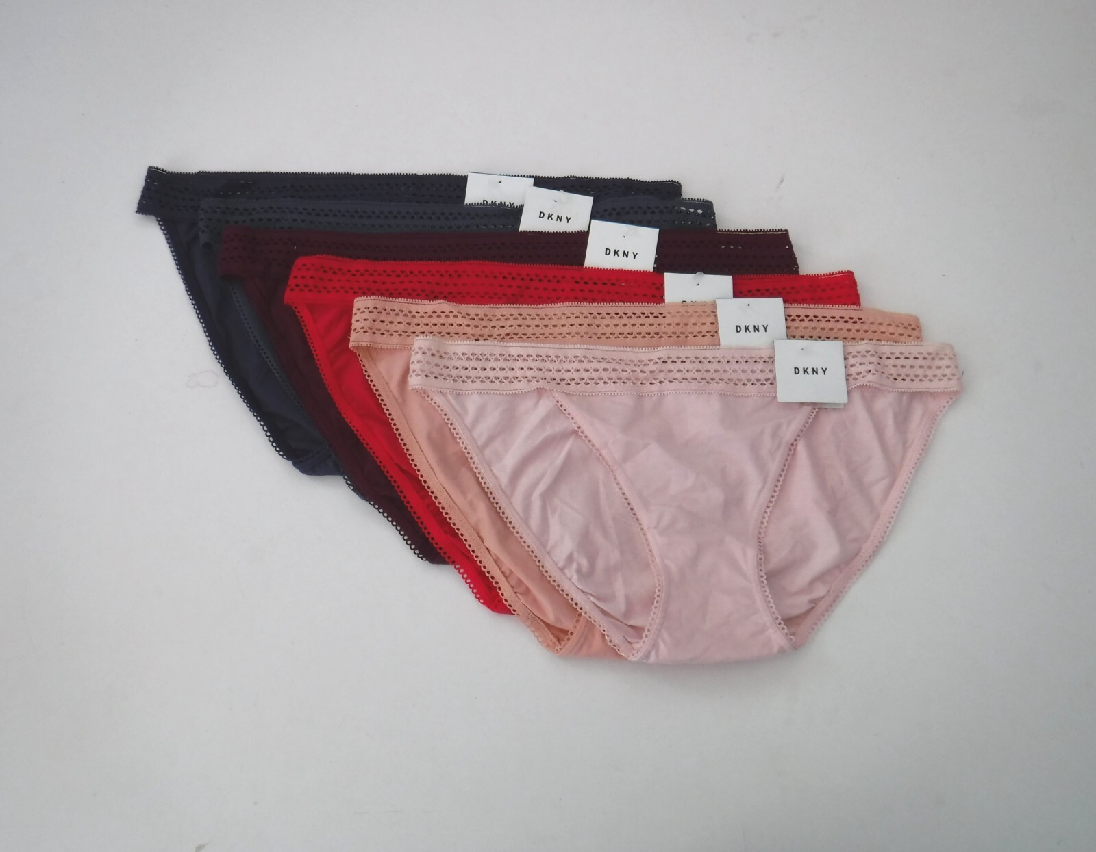 DKNY Classic Cotton Lace Trim Bikini Panty DK5006 S, M, L, XL $13.00 -$14.00 NWT
