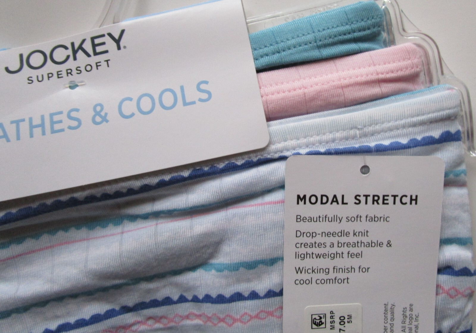 Jockey Modal Stretch Supersoft French Cut Pantie 3 Pack Style 002371 Size 7 NWT