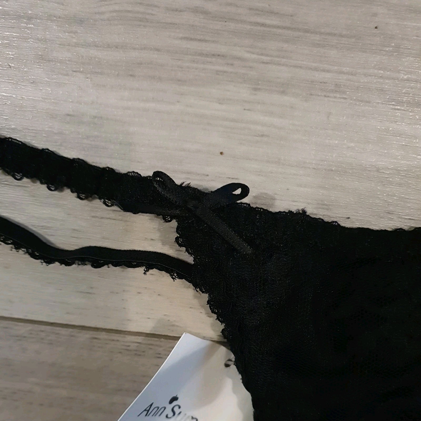 BNWT Vintage Ann Summers Black Lace Entice G String Thong Size Medium