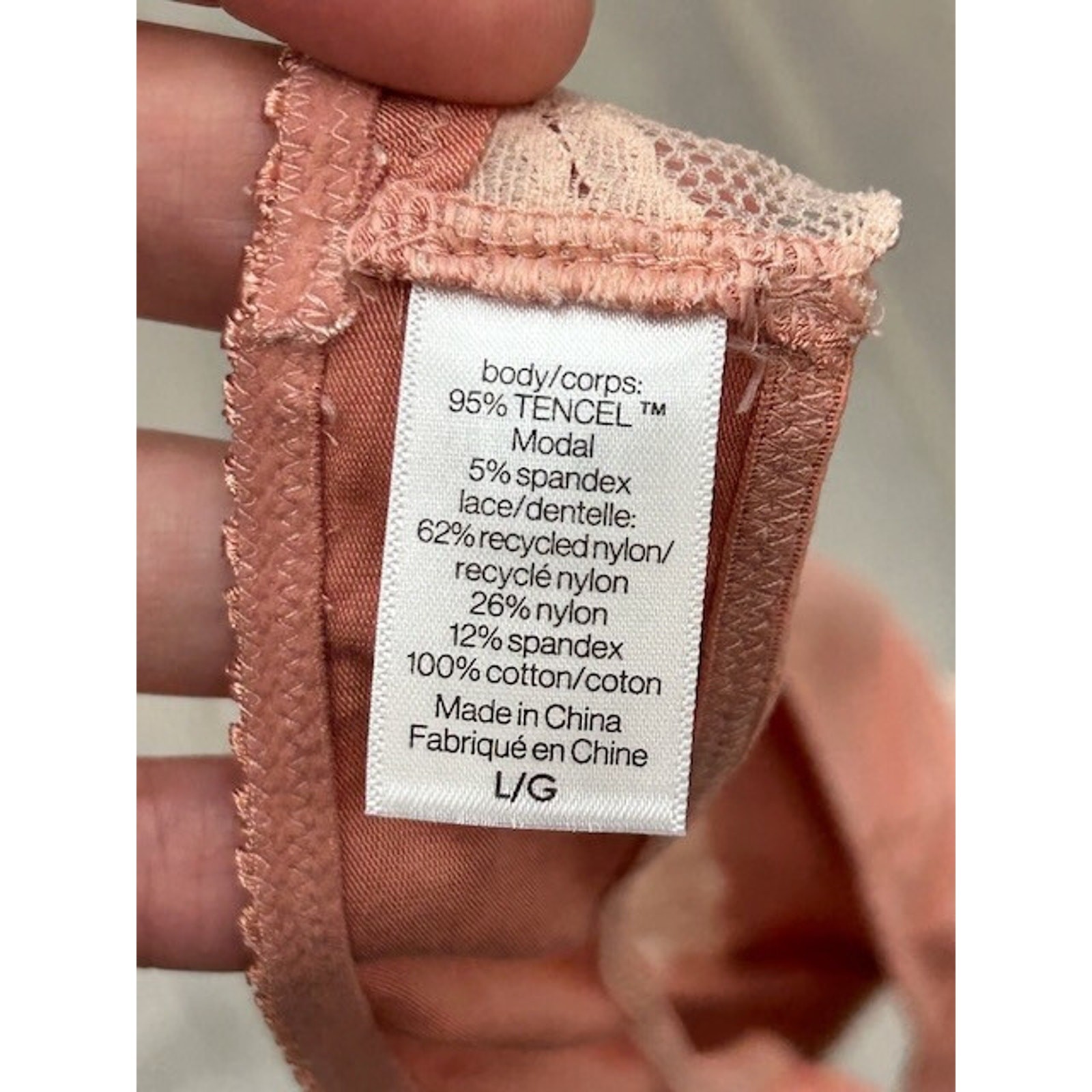Eberjey Womens Flora Tencel Modal Thong Mid Rise Pink Rouge/Rose Size L NWT