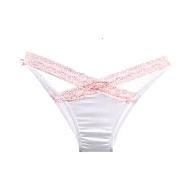 Pack Of 6 Womens Sexy Panties Satin Thong Bikinis Intimate Lace Underwear Briefs