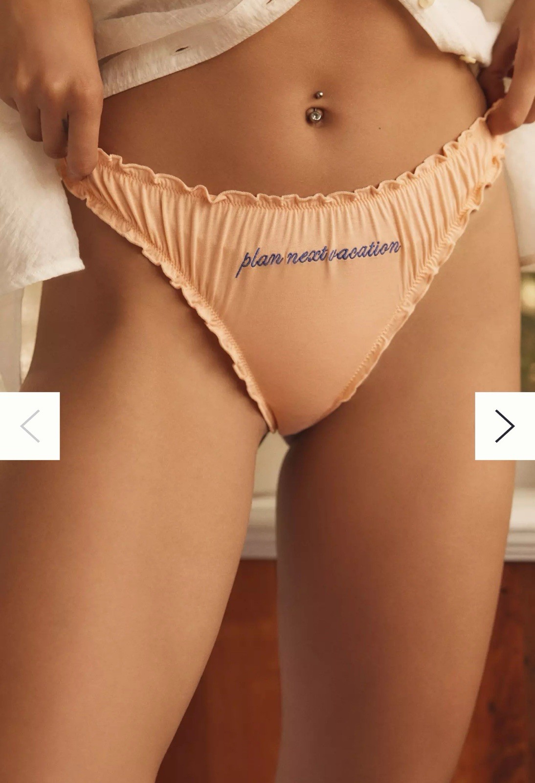 Lyrebird Anthropologie NWT Size M Cheeky thong panty’s set of 2
