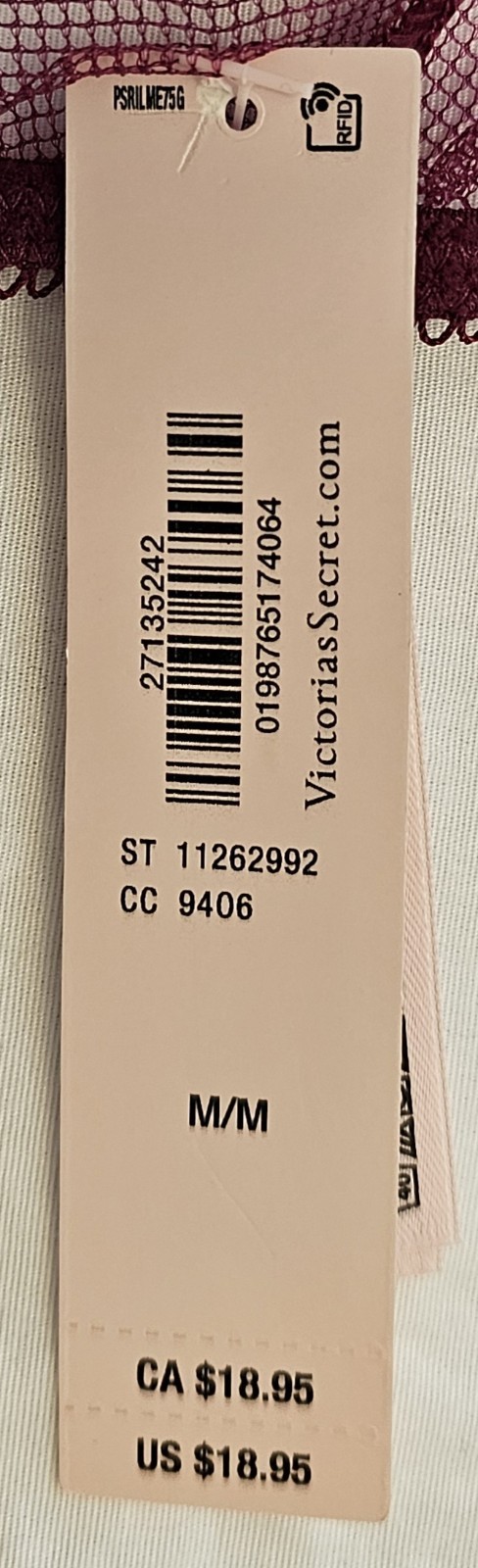 Size Medium Brazilian Victoria’s Secret Adjustable Waist New With Tags