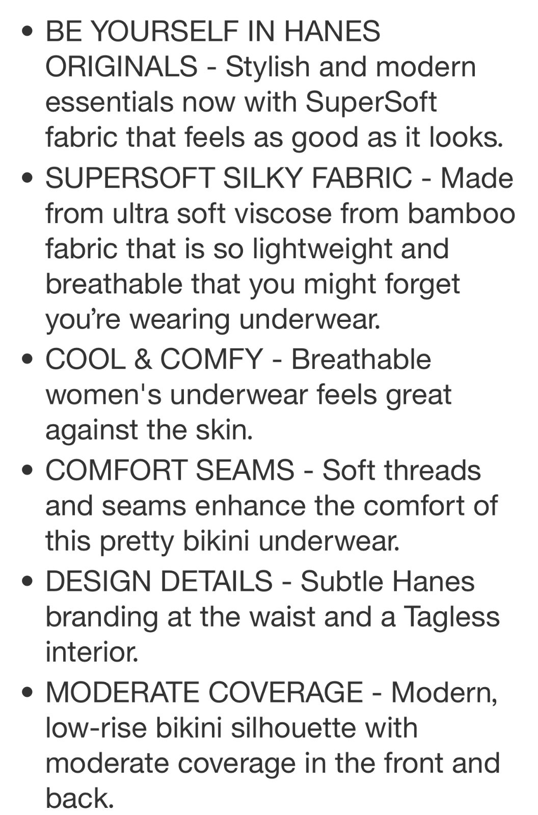 NWT~ Hanes sz L Women’s 3 pk Super Soft Bikini Jersey Underwear Panty Knit AL42