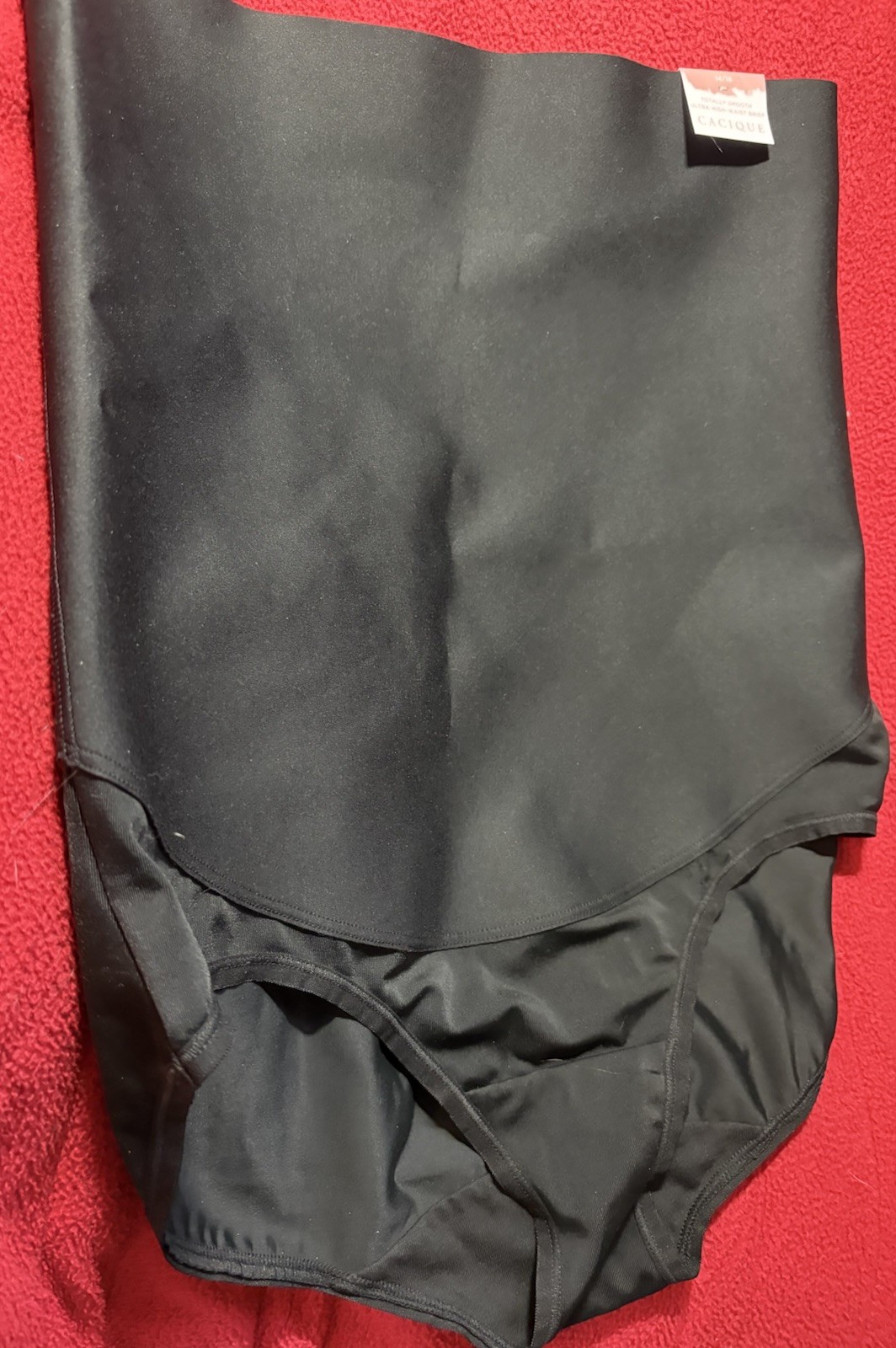 Lane Bryant Cacique The Slimmer Ultra High-Waist Brief Panty 14/16 BLACK NWT