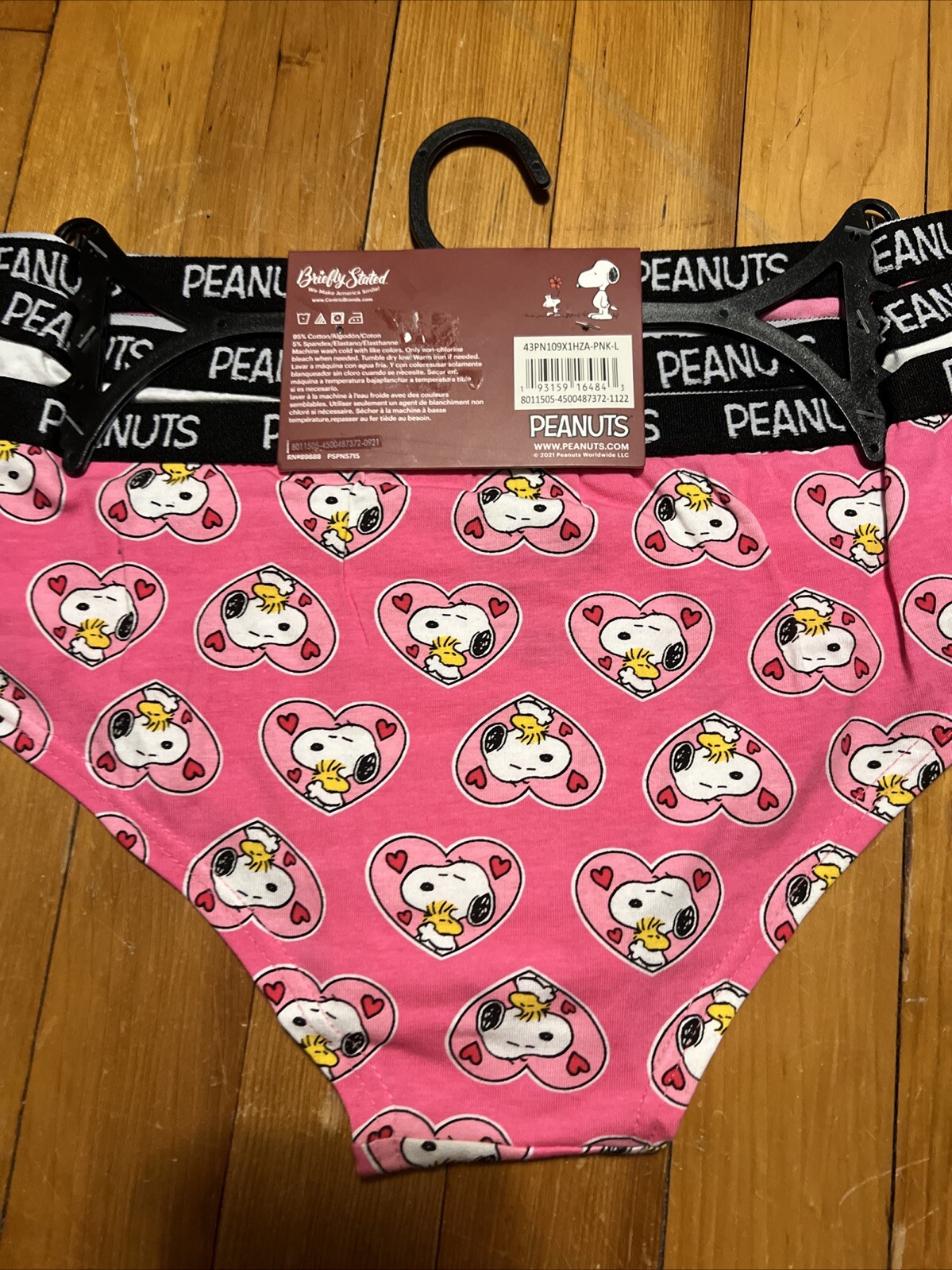 PEANUTS💕 Snoopy 3 Pack Hipster Panties SIZE Large ❤️
