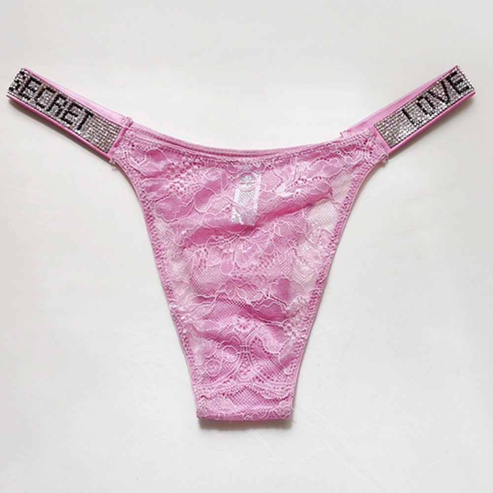 Sexy Low Waist Lace T Back Underwear Briefs for Women G String Thongs Panties