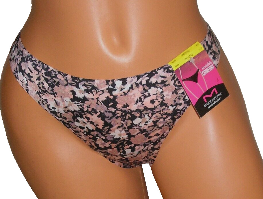 Panties Lingerie Maidenform Floral Thong Sz 6 Medium Adult Gift