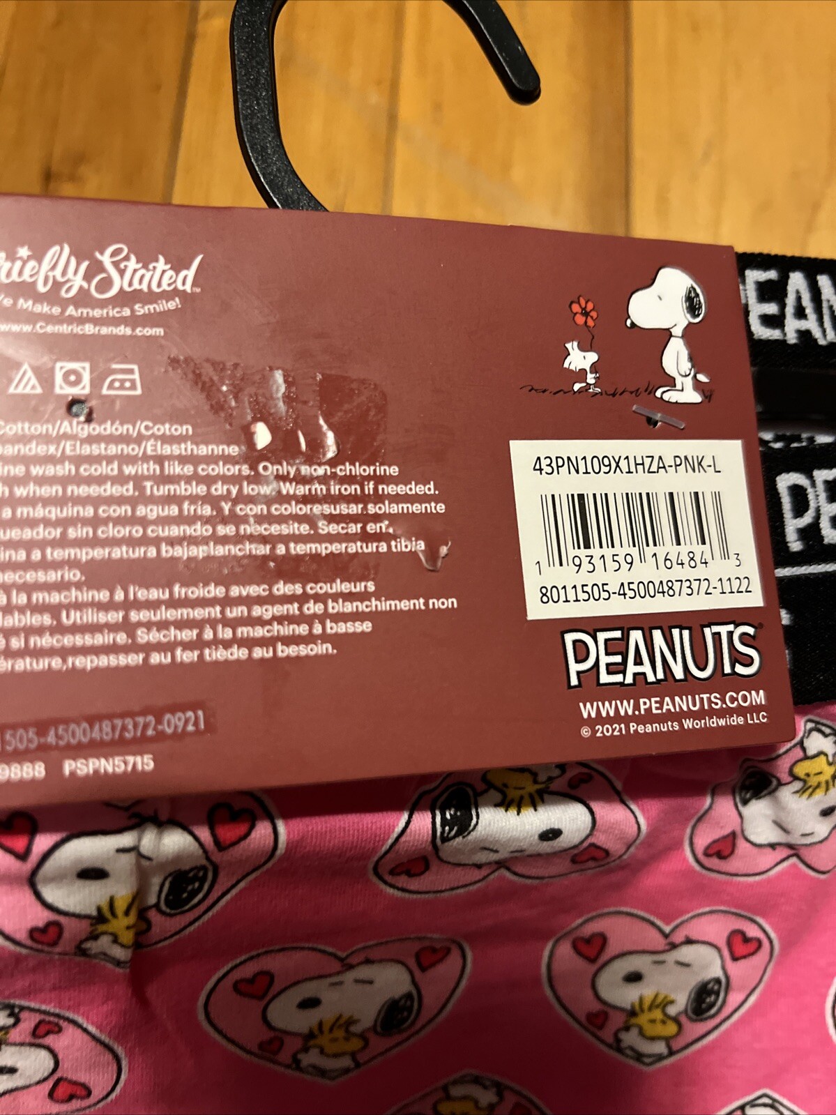 PEANUTS💕 Snoopy 3 Pack Hipster Panties SIZE Large ❤️