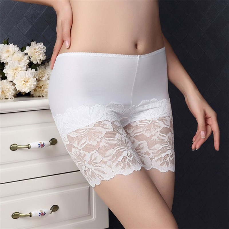 Women Safety Short Pants Casual Underskirt Pants Sexy Lace Panties Underwear