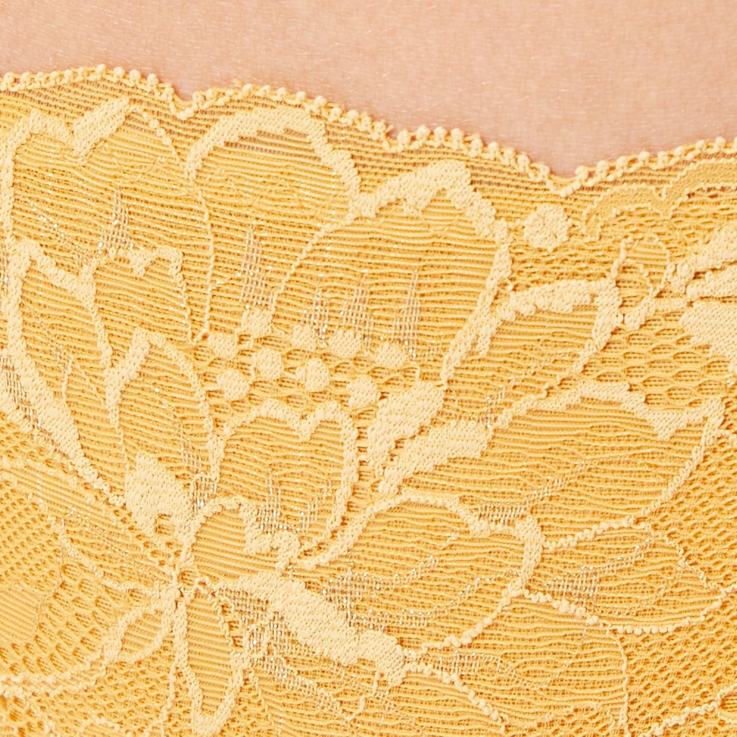 Triumph Amourette Charm Shimmer Highleg Thong Briefs, Golden Biscuit, Size 44
